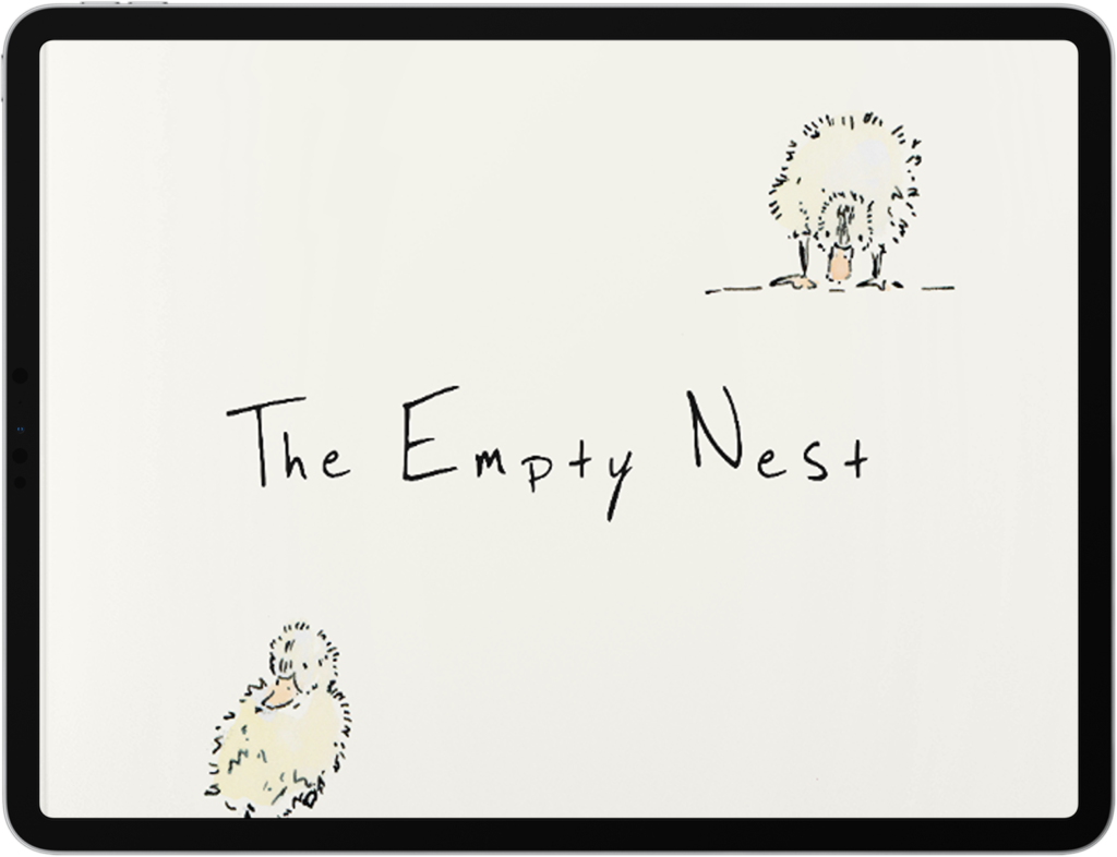 mockup on the ebook cover of the empty nest